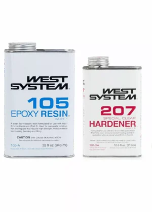 West System - Epoxy Resin 105 with Special Clear Hardener 207 (1.29KG)